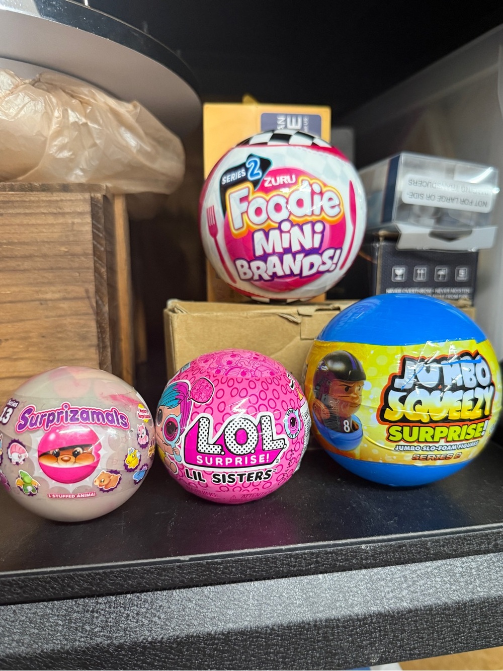 Surprise Toy Ball Bundle Set of 4 - LOL Surprise, Foodie Mini Brands & More